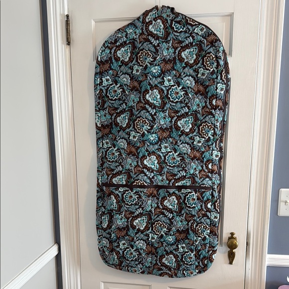 Vera Bradley Floral Garment Bag in Turquoise Blue and Brown - Picture 1 of 5